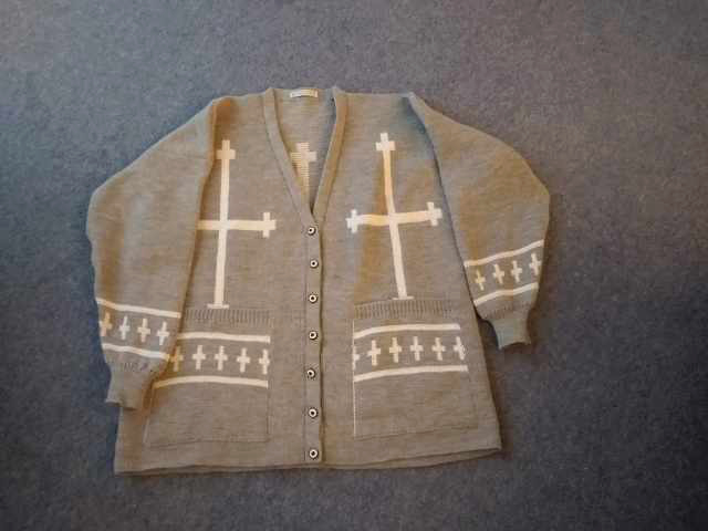 Front Vicar of Dibley cardigan