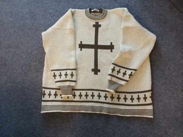 Front of new Vicar of Dibley jumper